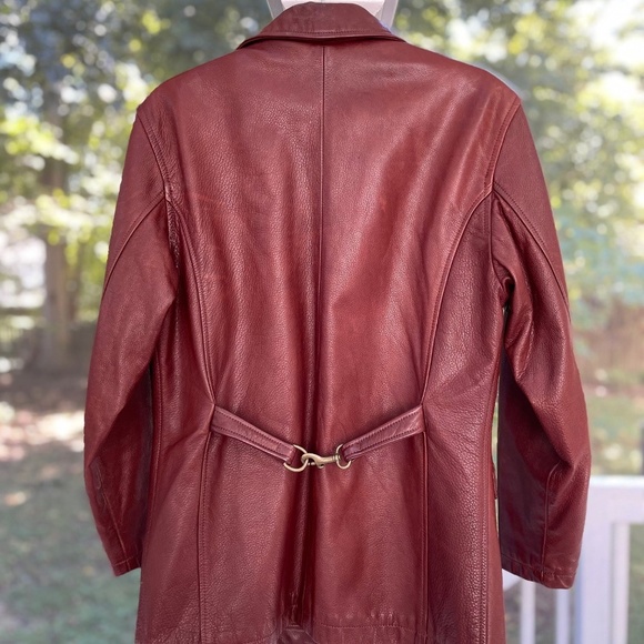 Coach Womens Brown Leather Jacket D6K-0963 Pockets Zipper Snap Cuffs-Size Medium - Picture 1 of 9